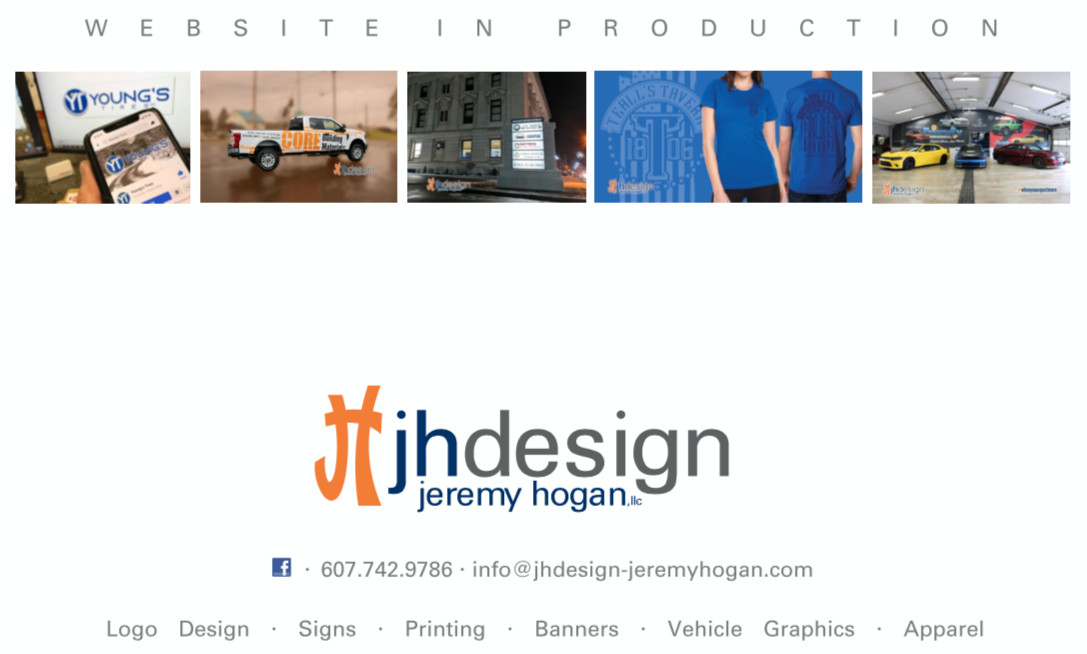 jhdesign ...jeremy hogan logo .. 607-742-9786 .. info@jhdesign-jeremyhogan.com